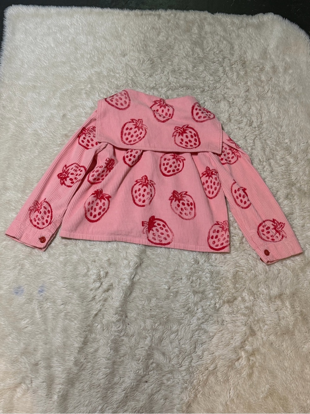 Big Bud Press Strawberry Corduroy Sailor Jacket - Size Medium - Picture 3 of 6